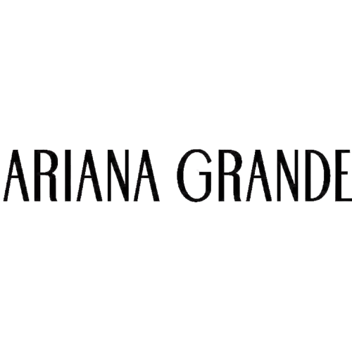 Ariana Grande logo, featuring a modern and stylish design that represents the popular American singer and fragrance entrepreneur known for her unique perfumes, embodying creativity, femininity, and a playful spirit.