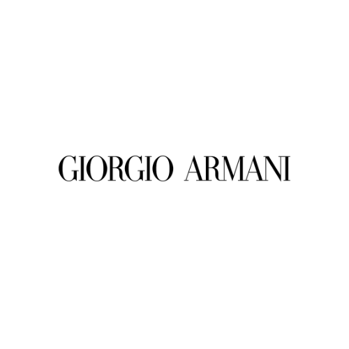 Giorgio Armani logo, showcasing the iconic and sophisticated design that represents the luxury fashion brand known for its timeless elegance and high-quality craftsmanship in fashion and fragrances.