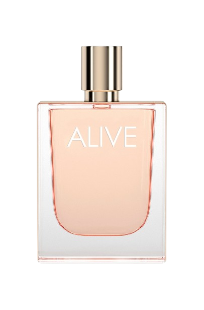 Hugo Boss Alive Eau de Parfum fragrance bottle, featuring its sleek and modern design, embodying a vibrant and fruity floral scent that celebrates confidence and femininity, ideal for both day and evening wear.