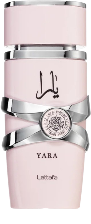 Lattafa Yara: Fresh and floral women's fragrance that combines vibrant fruity notes with delicate blossoms, perfect for everyday wear and designed to evoke a sense of joy and femininity.