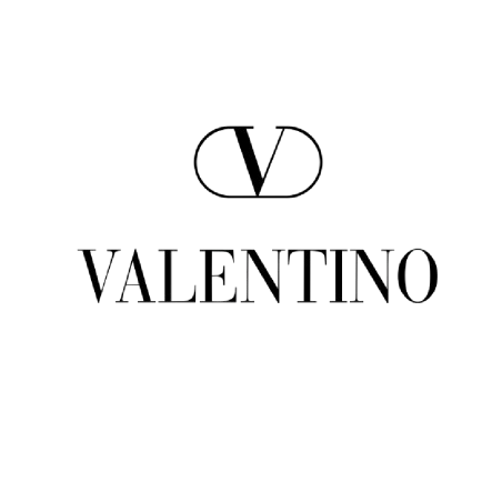 Valentino logo, featuring a sleek and timeless design that represents the iconic Italian fashion house known for its luxurious clothing, accessories, and fragrances, embodying elegance, sophistication, and high fashion.