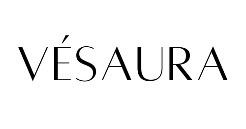 Vésaura logo, featuring a contemporary and stylish design that represents the luxury perfume brand specializing in 8ml mini fragrances available through a monthly subscription service, embodying elegance and a curated approach to discovering unique scents.