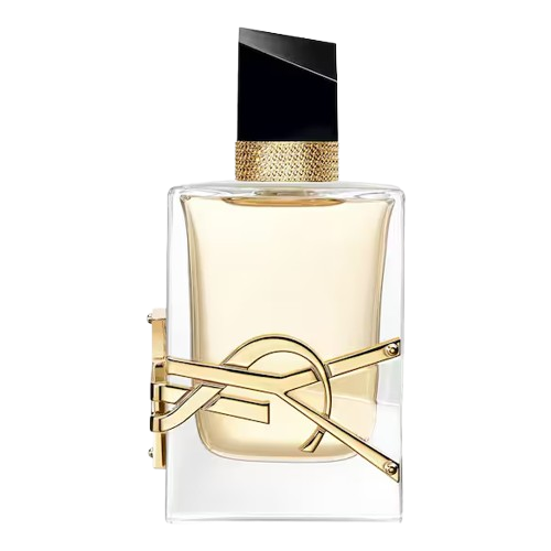 Yves Saint Laurent Libre Eau de Parfum fragrance bottle, showcasing its striking design with a sleek silhouette and golden accents, representing a bold and liberating scent that blends lavender and orange blossom, perfect for the confident woman who embraces her freedom and individuality.