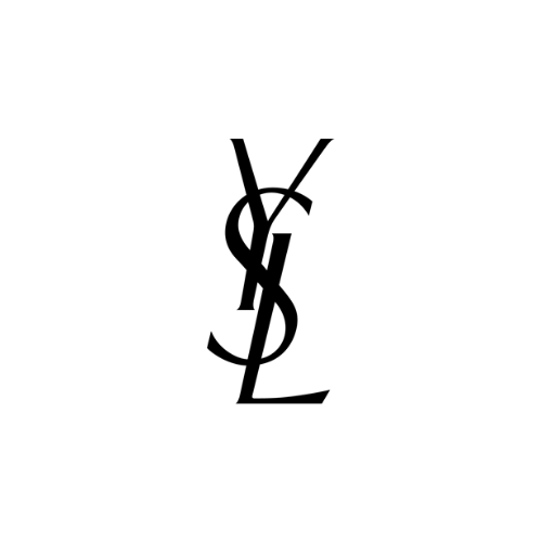 Yves Saint Laurent logo, showcasing a bold and iconic design that represents the prestigious French fashion house, renowned for its modern elegance, innovative designs, and luxurious fragrances.